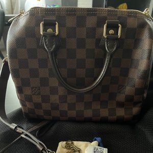 LOUIS VUITTON Damier Ebene Speedy Bandouliere 25